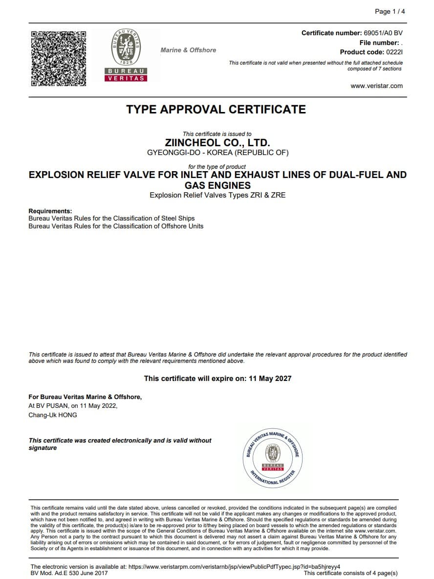 BV Certificate