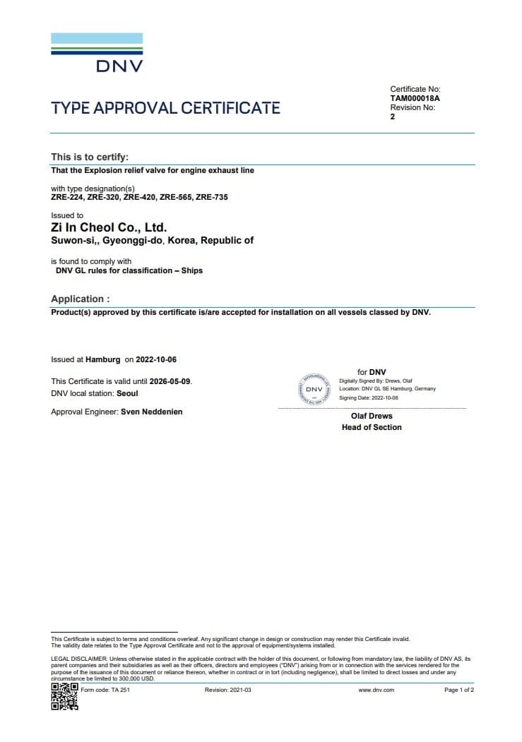 DNV Certificate